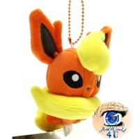 Officiële Pokemon center Flareon knuffel pokedoll Mocchiri mascot +/- 11cm 